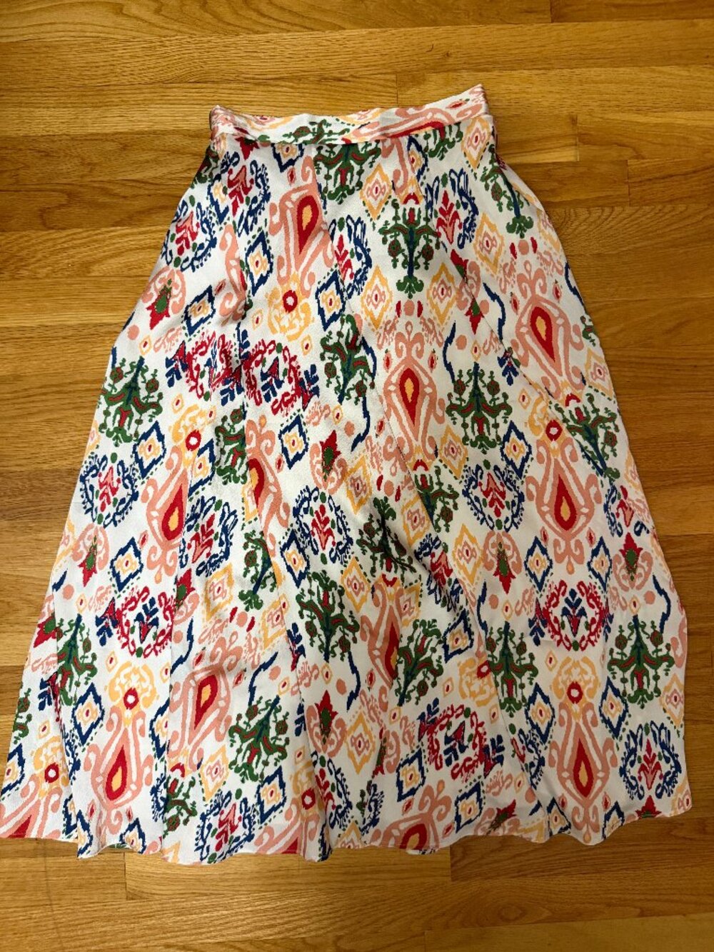 Colorful White Maxi Skirt
